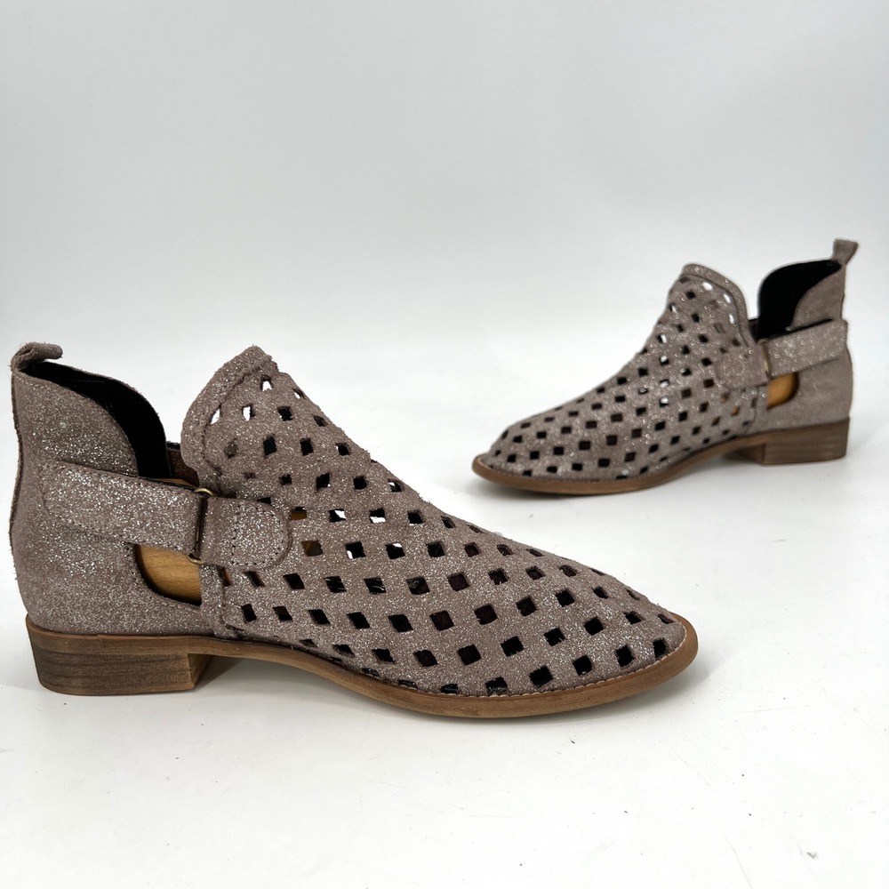 Musse &‎ Cloud Caila Western Bootie Anthropologie Boho Glitter Metallic Size 39
